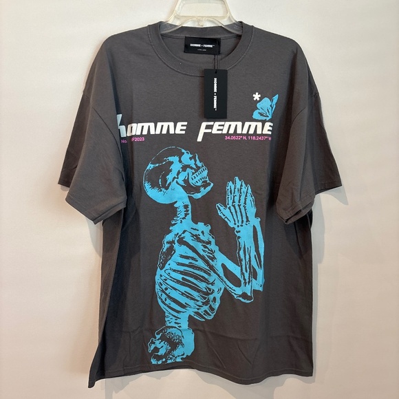 Homme and Femme Skeleton Tee Mens xl - Picture 1 of 3